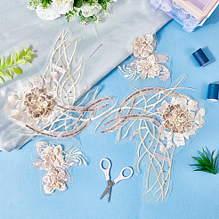 Blumenspitze Stickerei Nähen Faser Applikationen&nbsp;DIY-WH20011-90C
