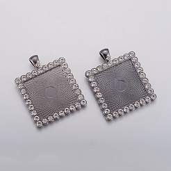 Aluminium-Anhänger Fassungen für Cabochons&nbsp;ALRI-TAC0001-05A-B