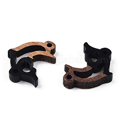 Encantos conectores de resina opaca y madera de nogal&nbsp;RESI-N039-46A