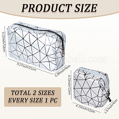 2 Stück 2 Stile Pu-Leder Kosmetiktaschen mit Reißverschluss&nbsp;AJEW-CN0003-42B
