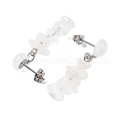 Natürlicher Quarz Kristall Ohrstecker&nbsp;EJEW-JE06371-09