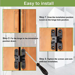 Bisagras ocultas de acero inoxidable&nbsp;FIND-WH0366-496EB-02