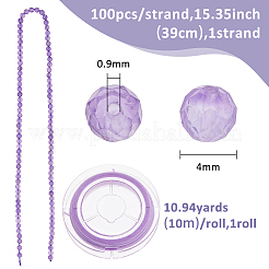 DIY-Set zur Herstellung eines Stretcharmbands aus natürlichen Amethyst-Rundperlen&nbsp;G-FI0001-17