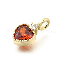 Messing ebnen Zirkonia Charms&nbsp;LS-KK-Q097-03B-G