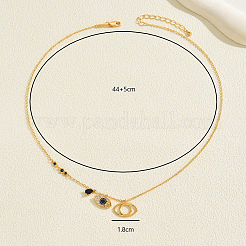 Collana con pendente da donna in ottone con micro pavé di zirconi cubici&nbsp;CV1412