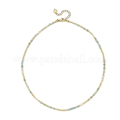 Collane con perline rotonde sfaccettate di amazzonite naturale&nbsp;NJEW-JN06549-02