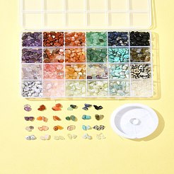 Kits de fabrication de bracelets en pierres précieuses naturelles et synthétiques à faire soi-même&nbsp;DIY-FS0008-22