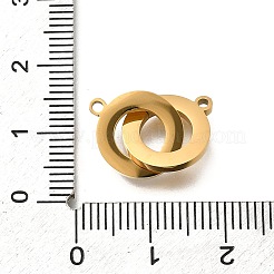 Charms aus ineinandergreifenden Ringen mit römischen Ziffern aus Edelstahl 304&nbsp;STAS-Q348-31G