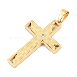 Ciondoli in strass in acciaio inossidabile 304&nbsp;STAS-B137-06G