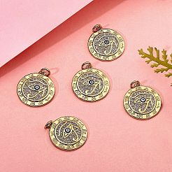 5 pièces en laiton micro pavé pendentifs en zircone cubique claire&nbsp;ZIRC-SZ0003-07
