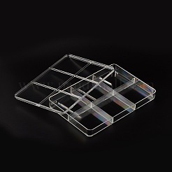 Rechteck geformt Kunststoff-Schmuck Perlenbehältern&nbsp;OBOX-O002-03