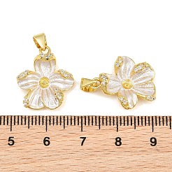 Ciondoli a spilla in ottone con micro zirconi cubici trasparenti&nbsp;KK-CBA6A75-52B-G