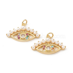 Pendentifs en zircone cubique micro-pavés en laiton écologiques&nbsp;KK-I698-14G