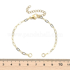 Fabrication de bracelets en chaîne de trombone en laiton de 2.5 mm&nbsp;AJEW-JB01601-01