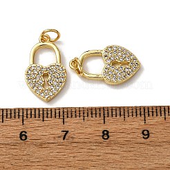 Pendenti in zirconi cubici trasparenti in micro pavè di ottone&nbsp;LS-KK-A270-03D-G