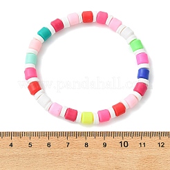Bracelets extensibles en perles de pâte polymère pour femmes&nbsp;BJEW-JB13937