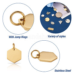 12 pièce 12 breloques et pendentifs en acier inoxydable de style 201&nbsp;STAS-CF0001-01
