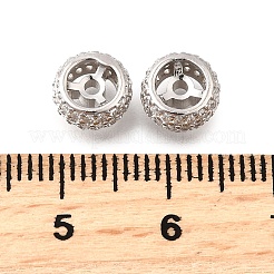 925 Sterling Silber Mikropavé klare Zirkonia Perlen&nbsp;STER-F061-07P