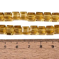 Abalorios de vidrio transparente hebras&nbsp;GLAA-R041-8x8mm-A07