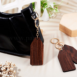 Porte-clés pendentifs en bois de noyer&nbsp;KEYC-TAC0034-06E