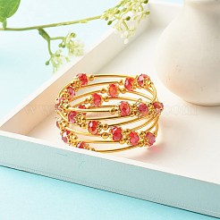 Bracciale avvolgente con perline di vetro bling&nbsp;BJEW-JB07746