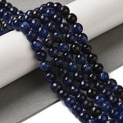 Gefärbte und erhitzte natürliche Drachenadern Achat Perlenstränge&nbsp;G-P539-A01-11