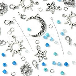 DIY Schmucksets für Anhänger aus Glasperlen und Legierung mit Ozeanmotiv&nbsp;DIY-FS0006-16
