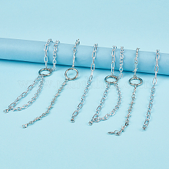 6 Stück 3 Stile Aluminium-Stiefelriemenketten&nbsp;HJEW-DR00121