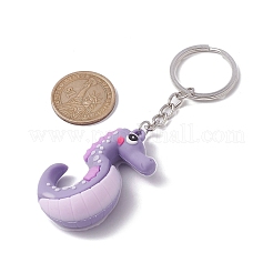 Portachiavi con ciondolo numero modello animale in plastica pvc 10 pz 10 stili&nbsp;KEYC-JKC00703