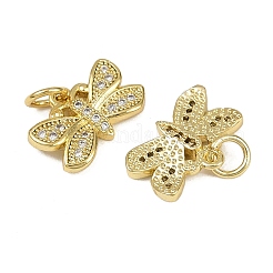 Pendentifs avec zircon cubiques à micro-pavés en laiton&nbsp;KK-I358-016G
