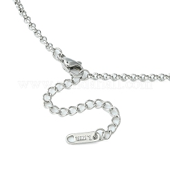 Collar de cadena rolo de acero inoxidable 304 para hombres y mujeres.&nbsp;NJEW-YW0001-18