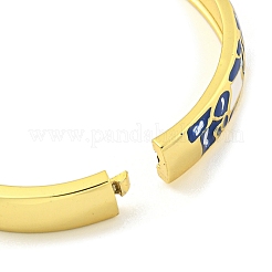 Scharnierarmreifen aus Messing und Emaille für Damen&nbsp;BJEW-Z062-07G