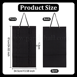 Wandmontierte Displaytaschen aus weichem Filz und Holz&nbsp;ODIS-WH0330-001B