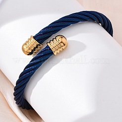Bracelets joncs torques en acier inoxydable 304 pour femmes et hommes&nbsp;BJEW-G584-18G-03