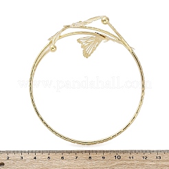Bracelets manchettes papillon en alliage pour filles et femmes&nbsp;LS-AJEW-A063-01I-G