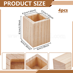 Pieds de meubles en bois carrés&nbsp;AJEW-WH0661-19B