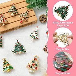 9 spilla smaltata a forma di albero di Natale in 9 stili&nbsp;JEWB-CJ0003-28