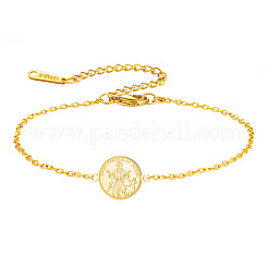 Braccialetti con ciondolo a forma di medaglia di San Francesco d'Assisi in acciaio inossidabile 304&nbsp;WG1F26A-02
