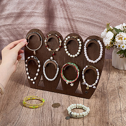 1 ensemble de présentoirs à bijoux en bois à 2 niveaux&nbsp;ODIS-SC0001-14B