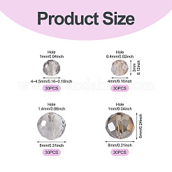 120 pièces 4 styles de perles de verre galvanoplastie&nbsp;EGLA-TADJ0001-13B