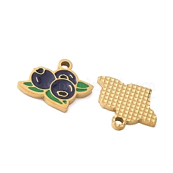 Pendentifs en acier inoxydable 304 émaillé en forme de fruits&nbsp;SA-CBA49D2-11G-08
