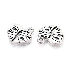 Tibetischer stil Aluminium Anhänger & Charms&nbsp;TIBE-T016-02AS