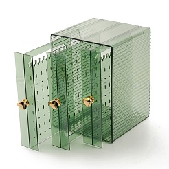 Rechteckige transparente Ausstellungenbox für Ohrringe aus Kunststoff&nbsp;ODIS-O002-01A
