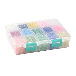 375g perles de rocaille en verre 15 couleurs&nbsp;SEED-JP0004-02-3mm