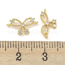 Verbindungsanhänger mit durchsichtigem Zirkonia-Pavé aus Messing&nbsp;KK-Q820-41G