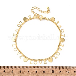 Messing Charme Armbänder&nbsp;BJEW-C140-06G