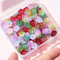 200pcs transparente sprühlackierte Glasperlen&nbsp;GLAA-SC0002-85