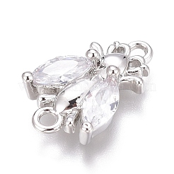 Latón micro pavimenta claro cubic zirconia encantos&nbsp;ZIRC-O035-24P