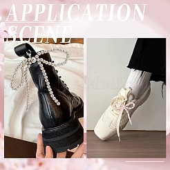 6 Stück 3 Stile Bowknot Kunststoff Imitation Perle Schuh Charms&nbsp;AJEW-CP0006-57