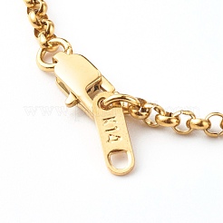 Rolo-Kettenarmbänder aus 304 Edelstahl&nbsp;BJEW-JB06447-03